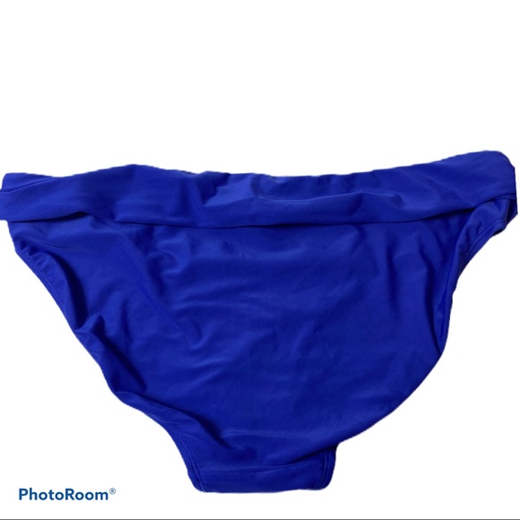 Athleta gathered waist band swim bottom blue Large - Picture 2 of 12
